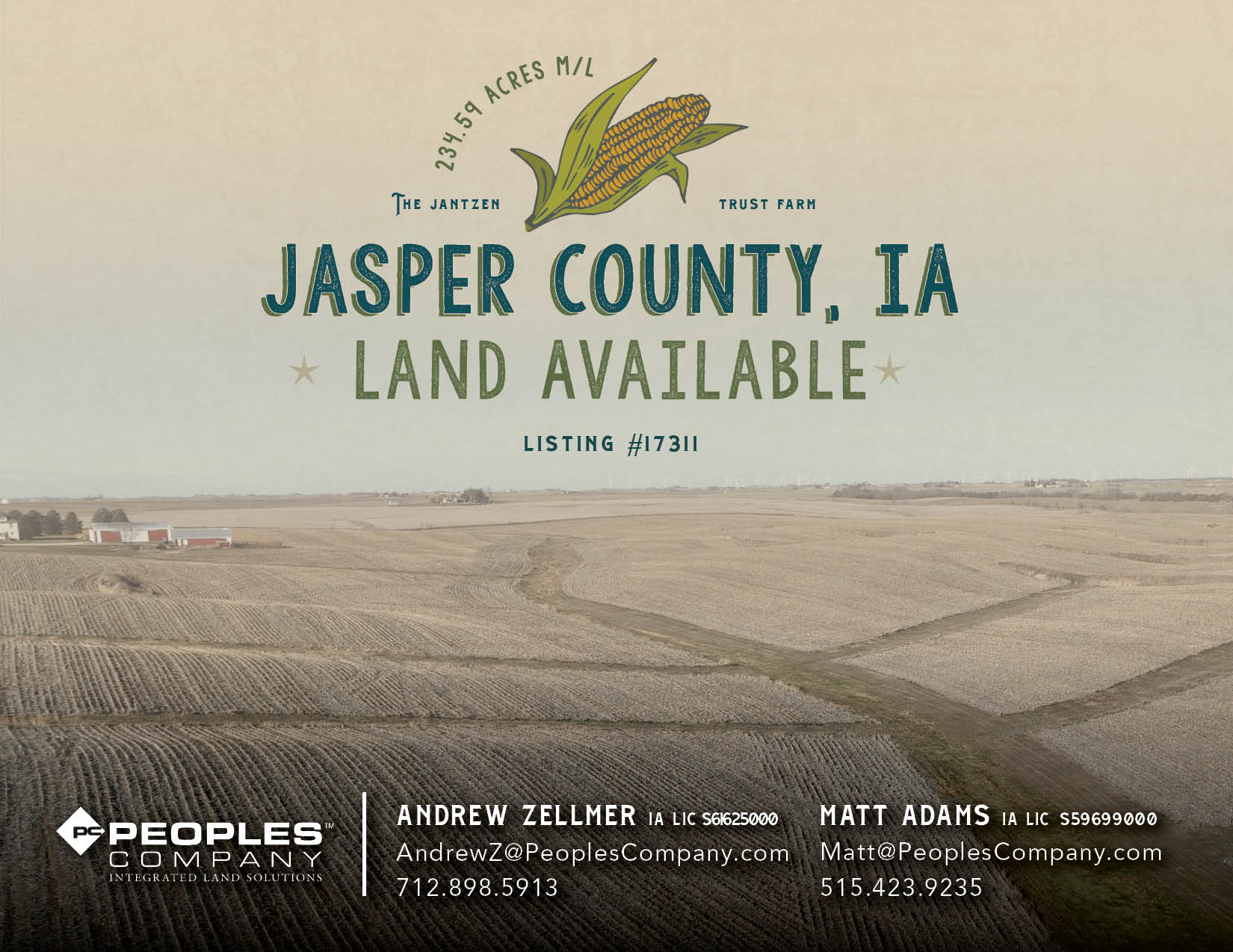 Listing 17311 234.59 acres in IA Peoples Company